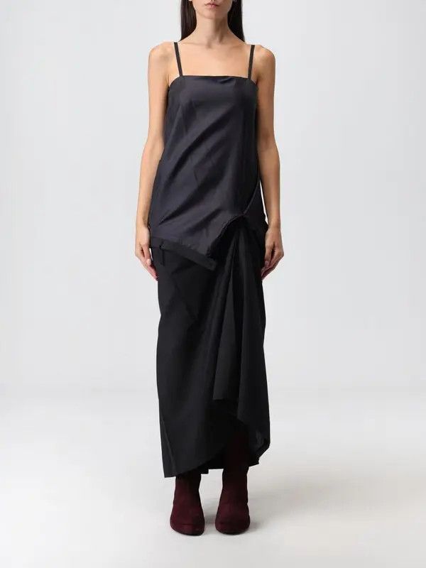 oc11z0925 Wool Dress in Black