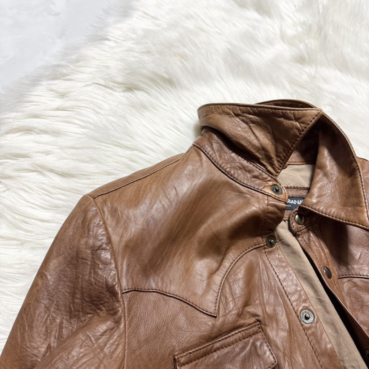 Dolce & Gabbana Dolce & Gabbana Western Leather Shirt Jacket 44 Size US S / EU 44-46 / 1 - 11 Thumbnail