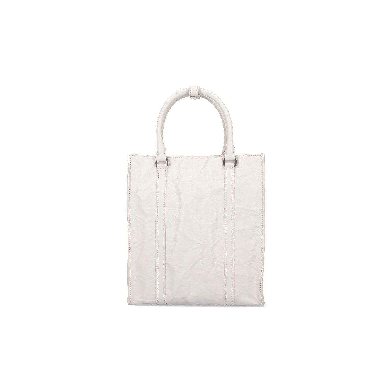 Prada PRADA White Leather Tote Bag New Size ONE SIZE - 3 Thumbnail