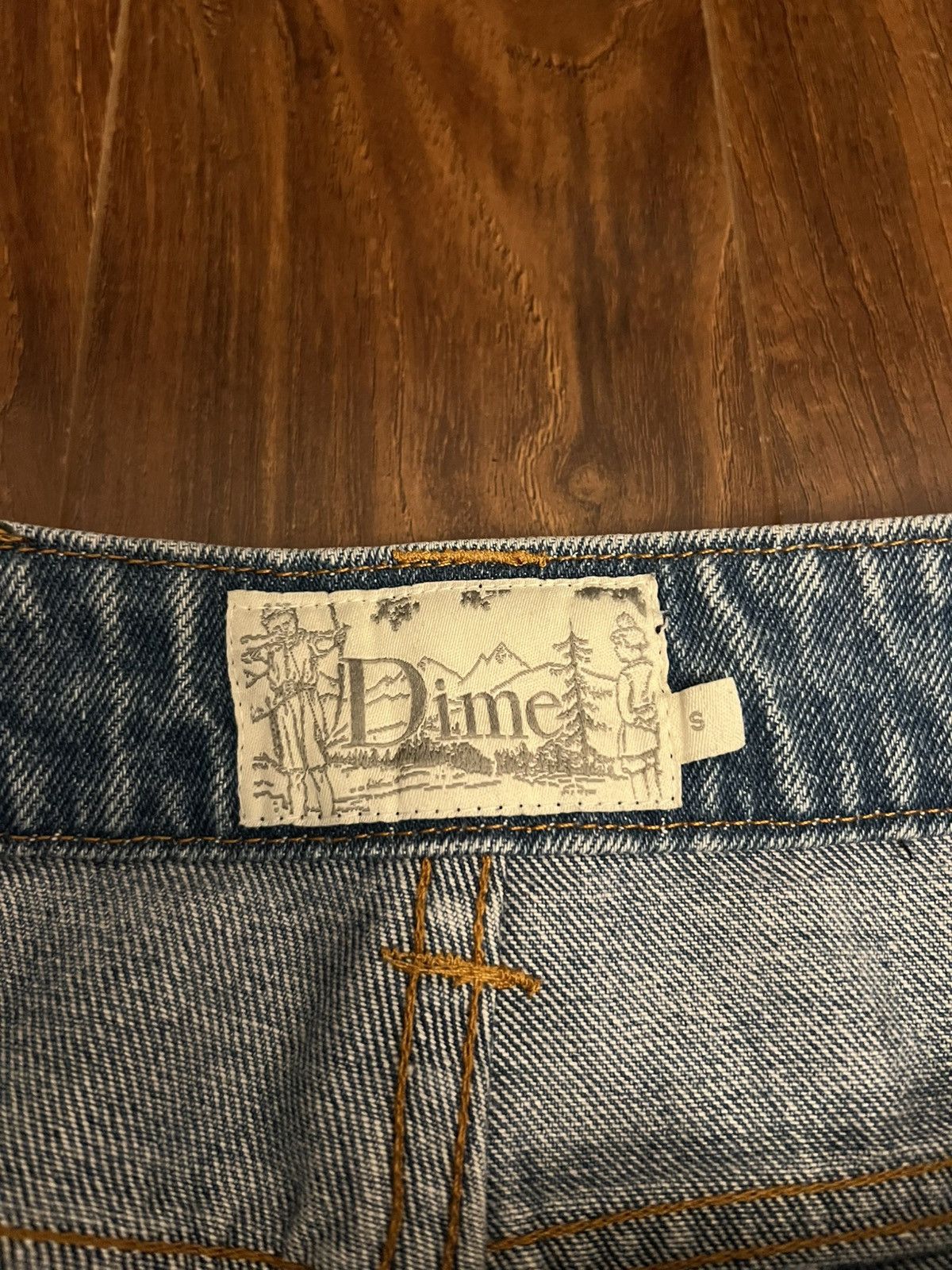 Dime Dime Montreal Classic Relaxed Blue Wash Jeans Size US 30 / EU 46 - 8 Thumbnail