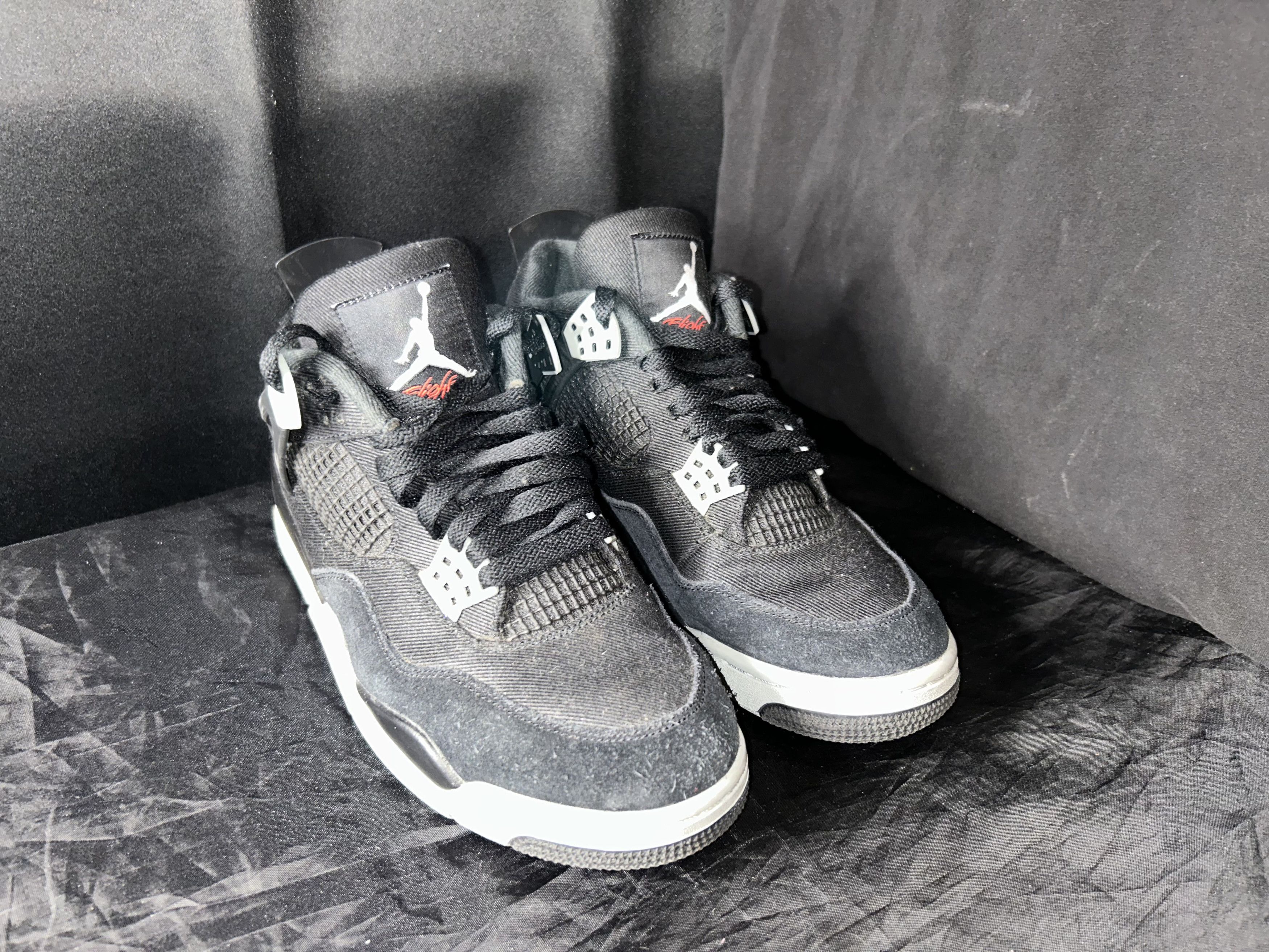 Jordan Brand Air Jordan 4 Retro Black Canvas Size US 9.5 / EU 42-43 - 1 Thumbnail