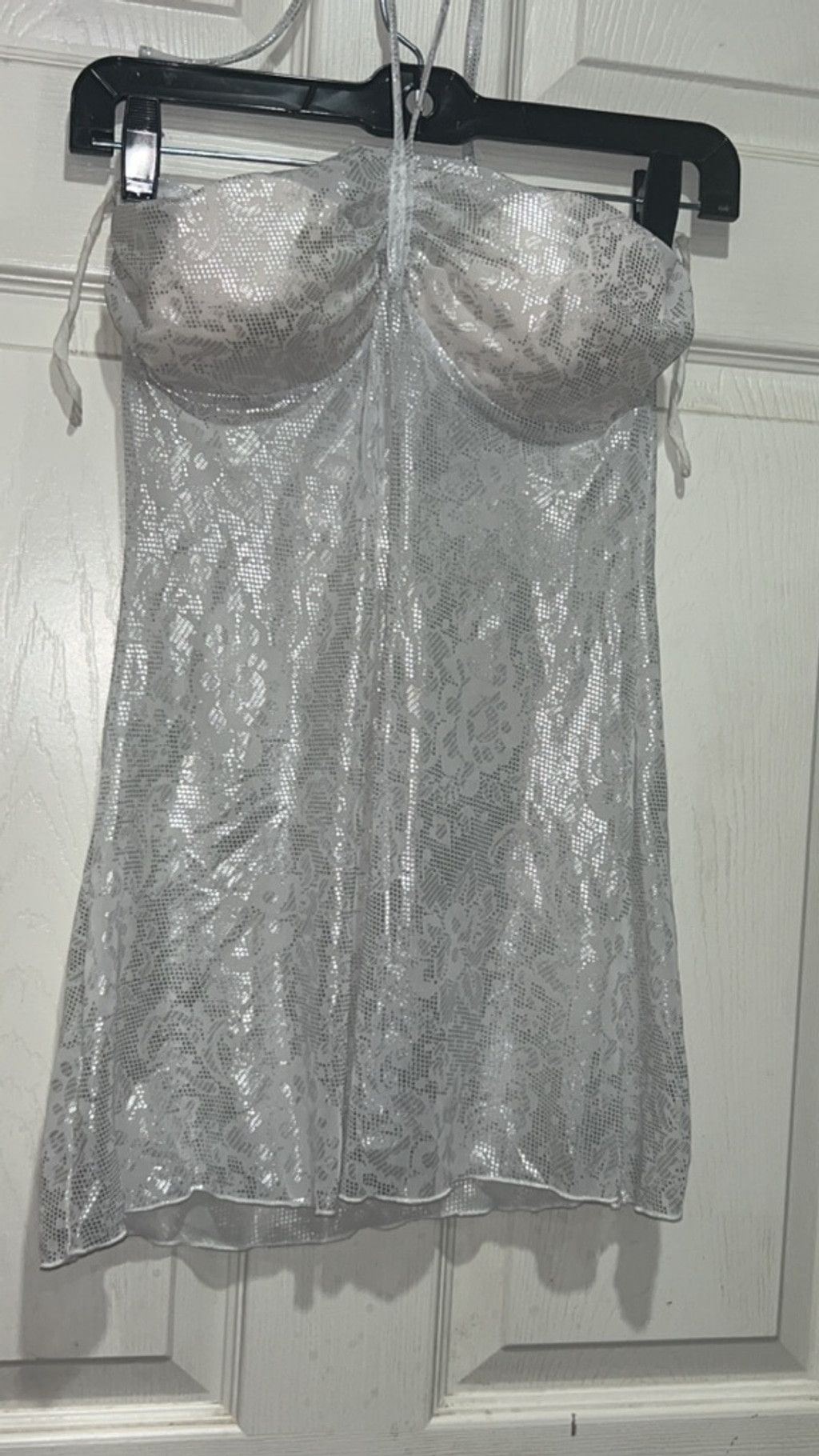 Other Women's Charlotte Russe Chemise & Slip S White Silver Size ONE SIZE - 1 Thumbnail