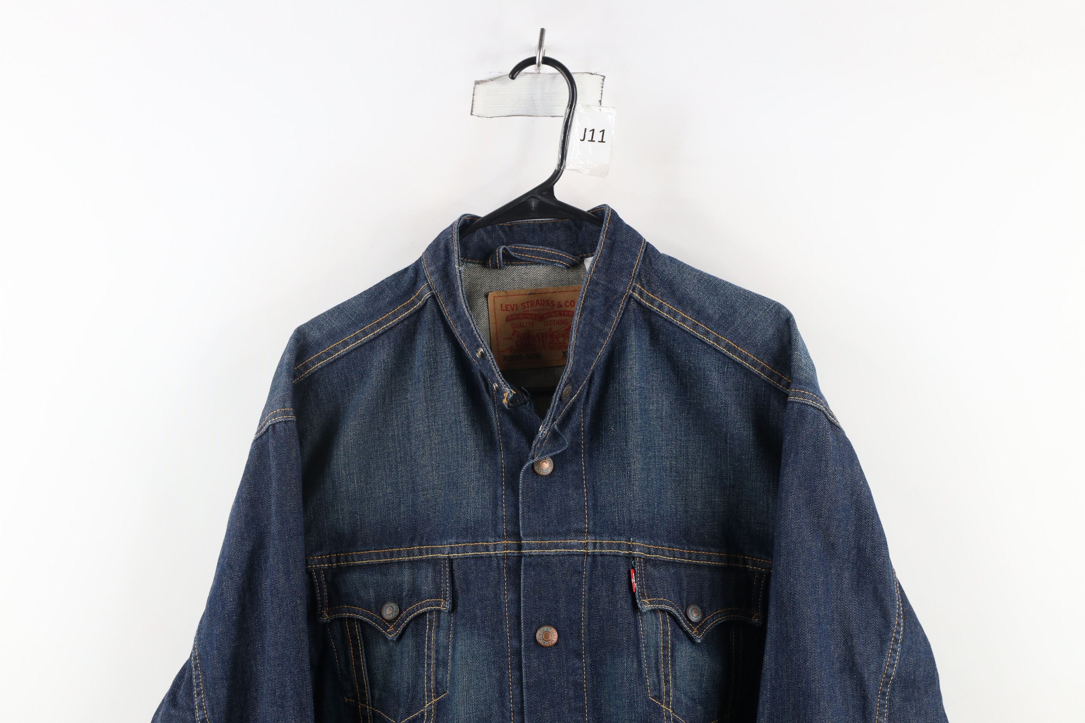 Levi's × Vintage Vintage Y2K Levis Rider Denim Jean Trucker Jacket Coat Blue Size US XL / EU 56 / 4 - 2 Thumbnail
