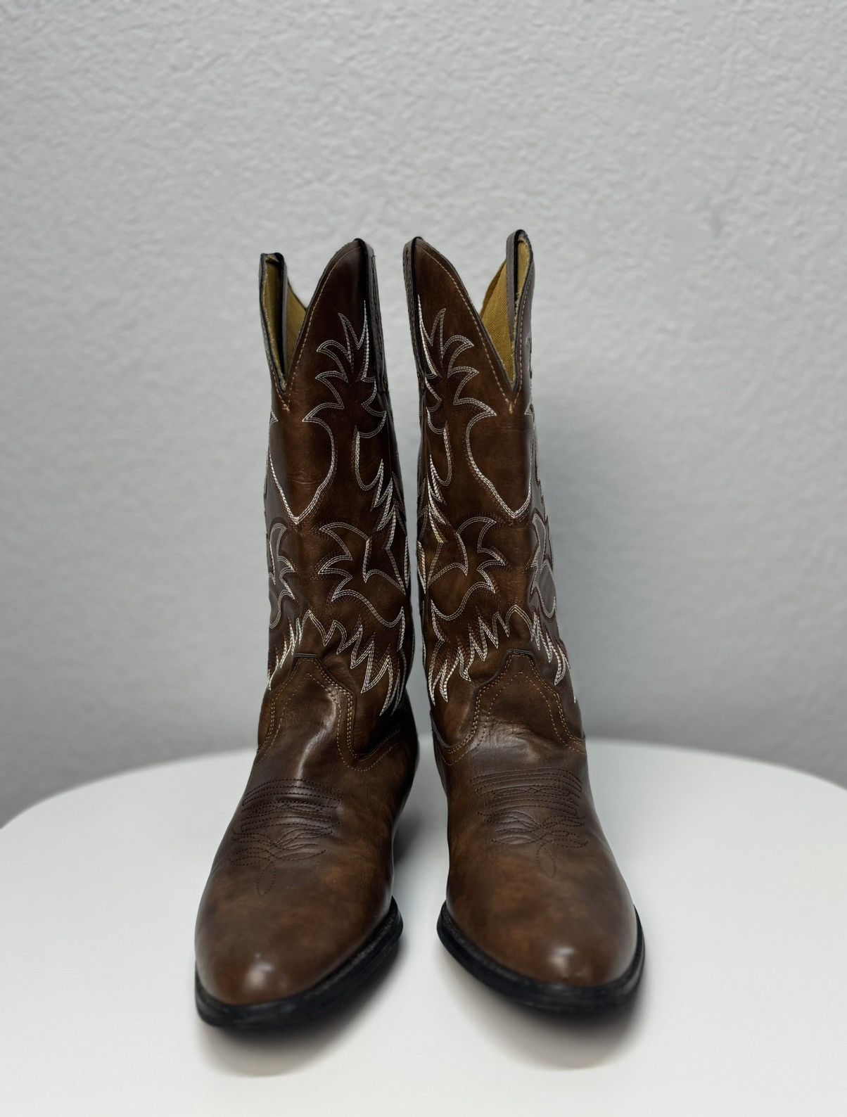 Western Rise Vintage Leather Boots Hight Western Cowboy Rick Owens Opium Size US 9 / EU 42 - 2 Thumbnail