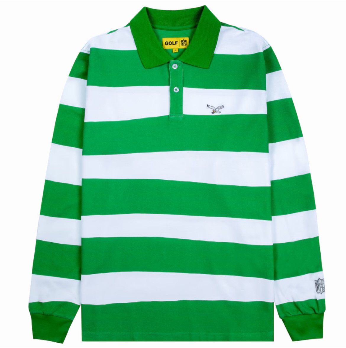 Golf Wang + Philadelphia Eagles Striped Long Sleeve Polo