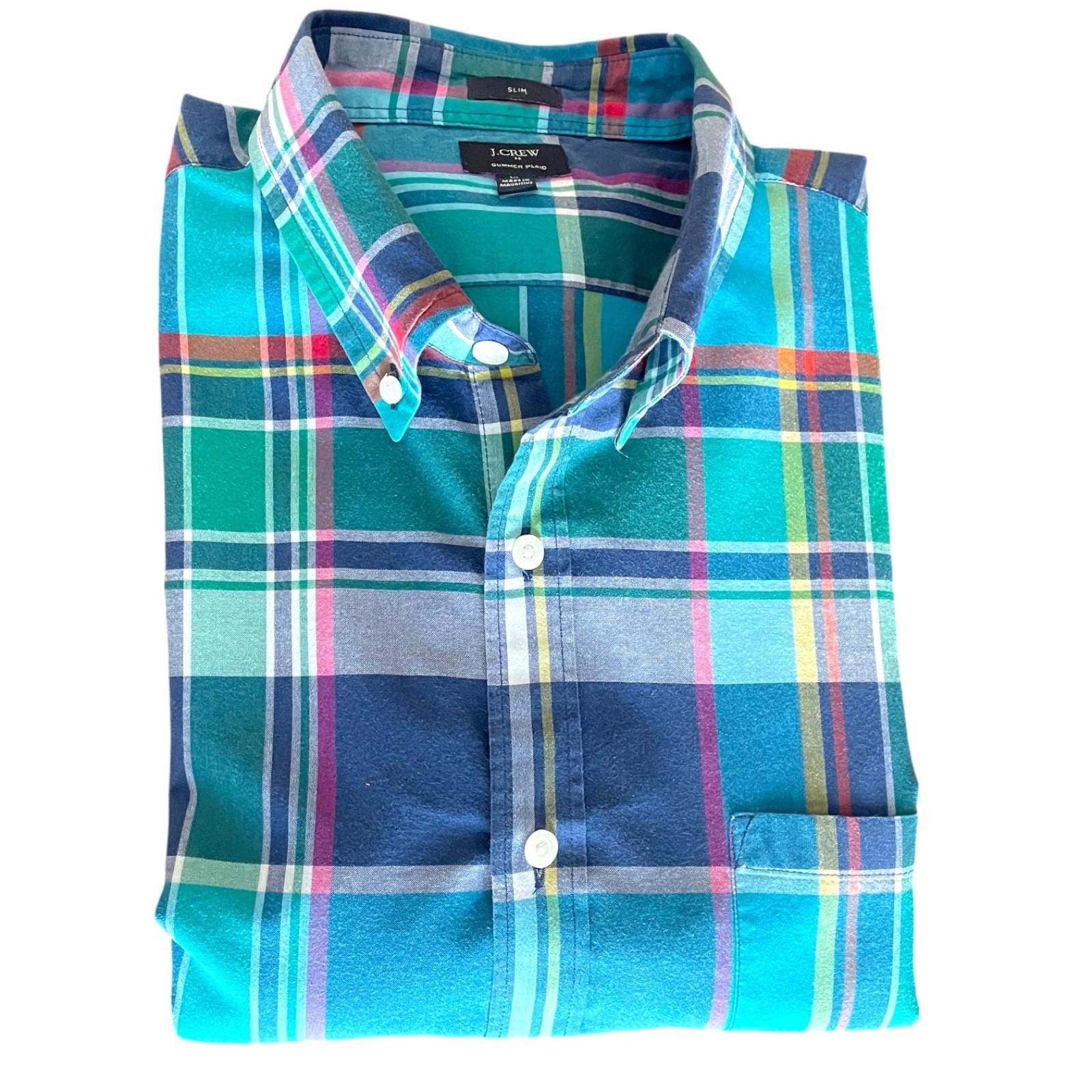 J.Crew J Crew Plaid Button Down Shirt Medium Slim Untucked Men's Size US XL / EU 56 / 4 - 1 Thumbnail