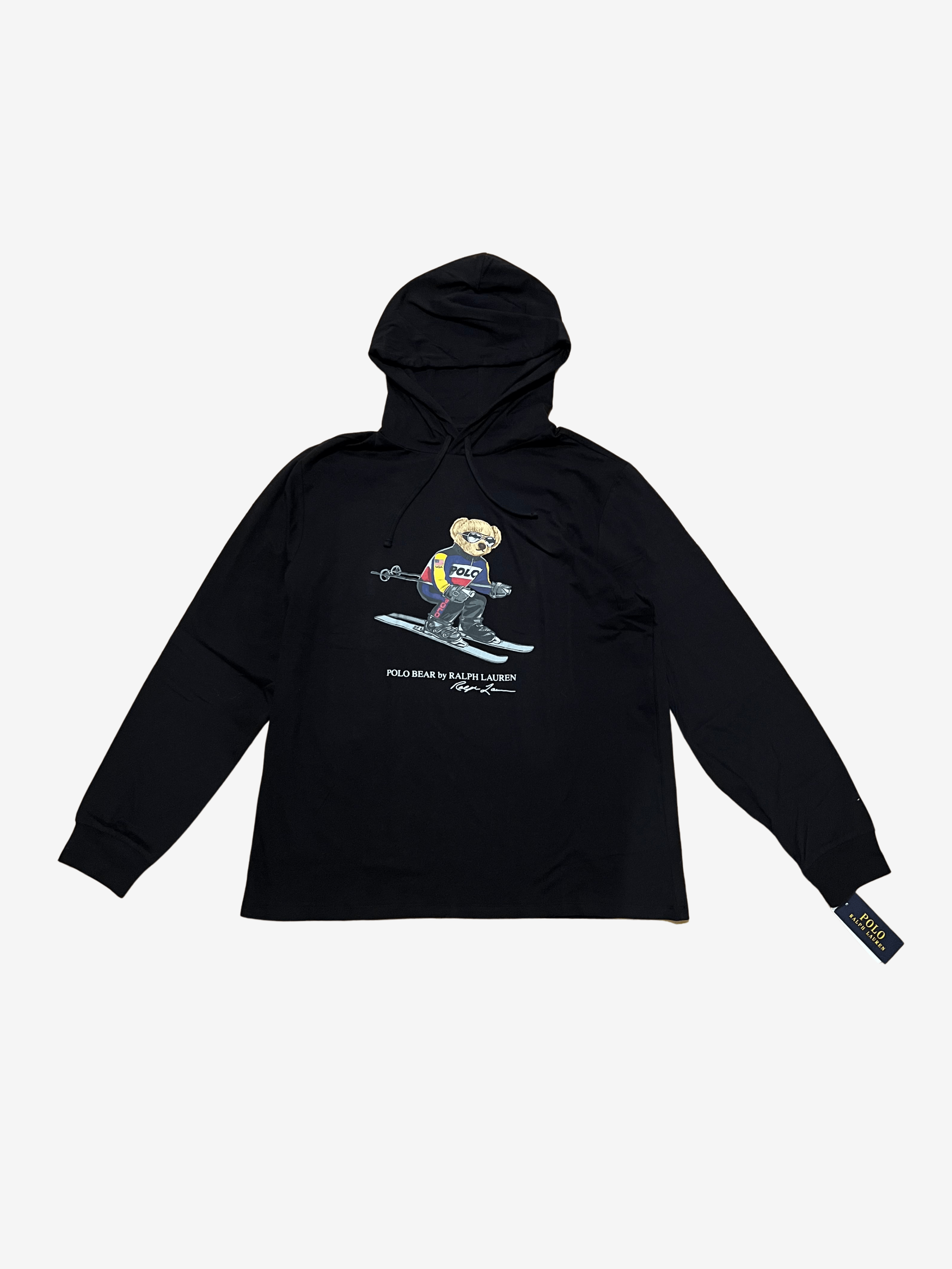 Polo Ralph Lauren Black Alpine Ski Bear Long Sleeve T-Shirt