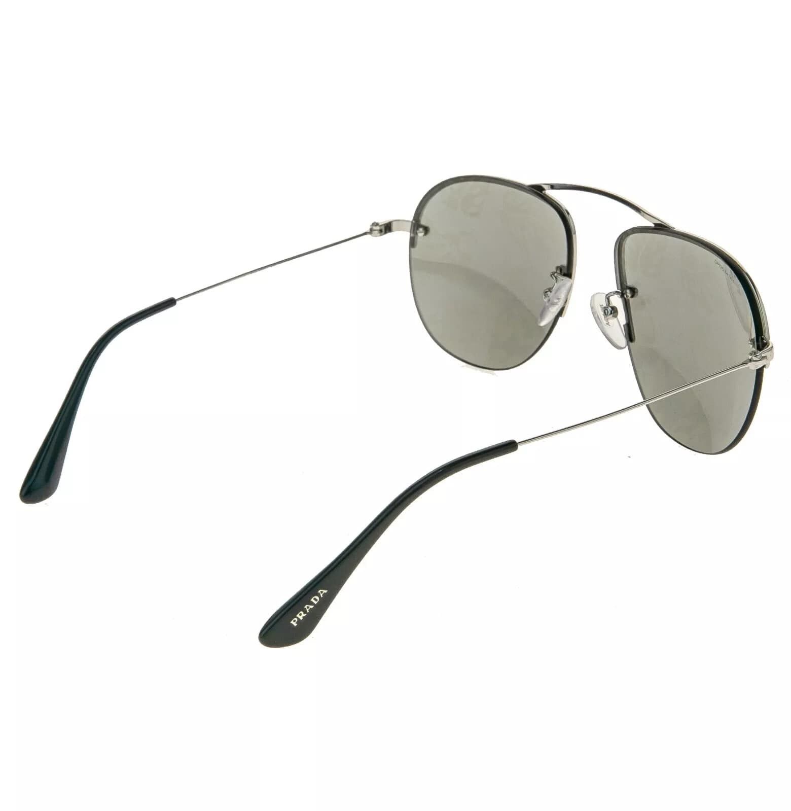 Prada PRADA TEDDY 58O PR58OS Aviator Silver Mirror Sunglasses Size ONE SIZE - 2 Thumbnail