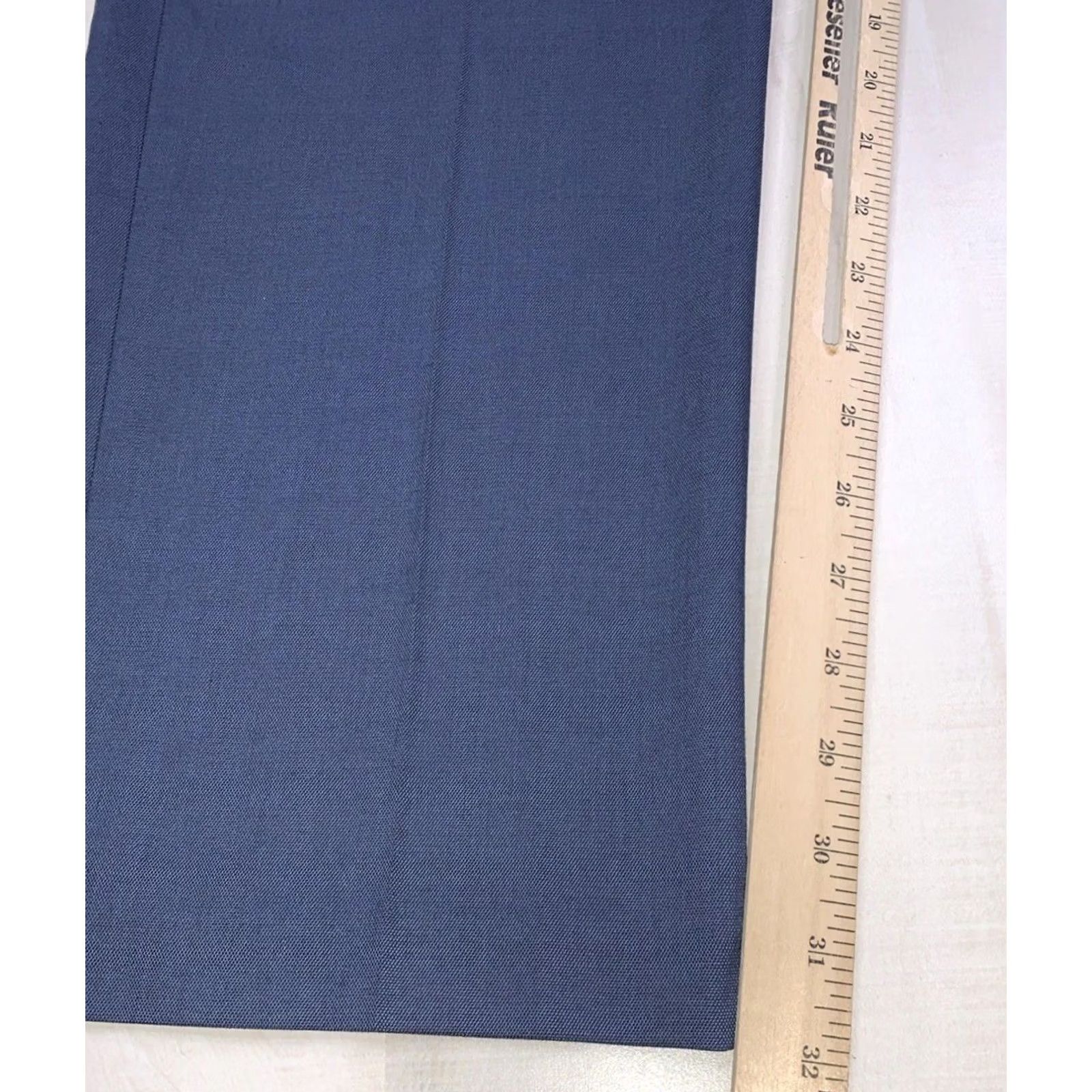 Haggar Haggar Dress Pants Blue 40x32 Luxury Stretch Flex Waistband Straight Fit Men Size US 40 / EU 56 - 7 Thumbnail