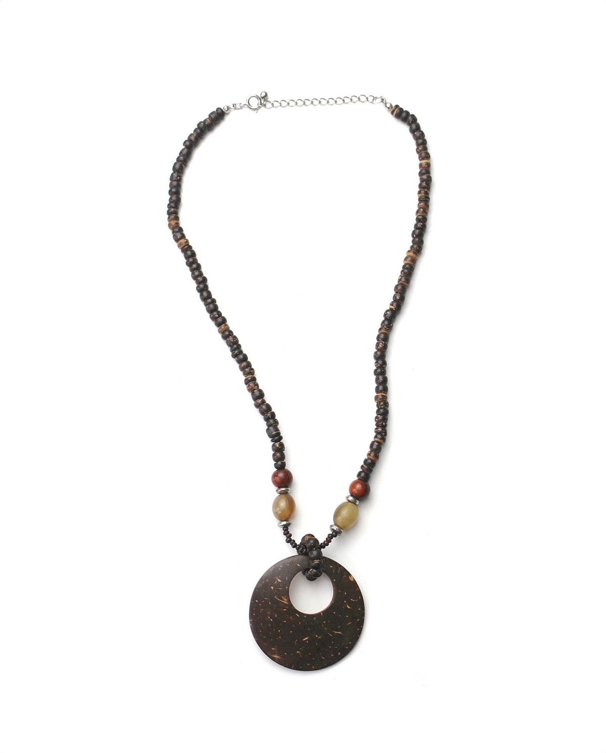 Vintage 2000S JAPANESE HANDCRAFTED COCONUT SHELL NECKLACE Size ONE SIZE - 1 Thumbnail