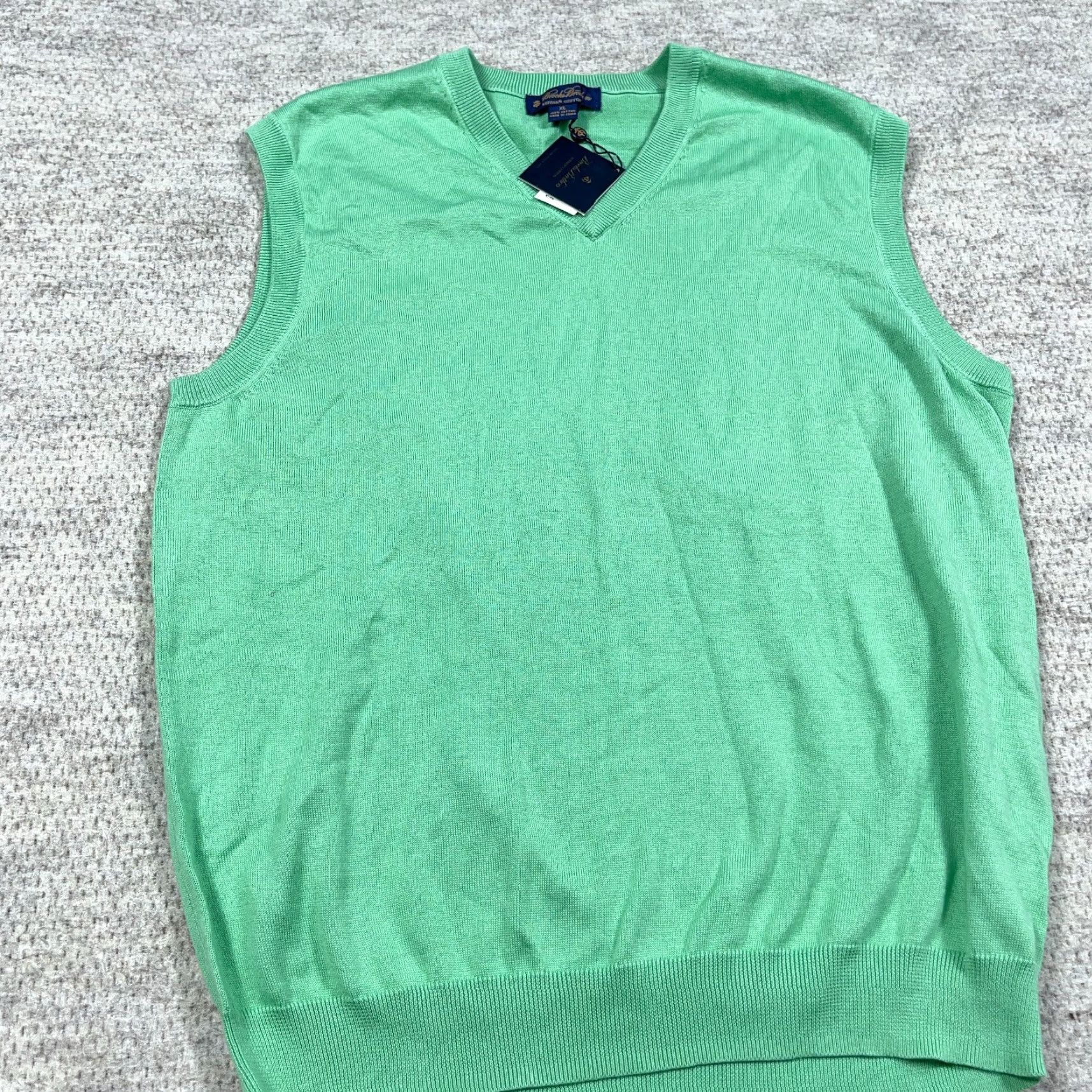Brooks Brothers Brooks Brothers Sweater Vest Men XL Green V-Neck Supima Cotton Lightweight NEW Size US XL / EU 56 / 4 - 5 Thumbnail