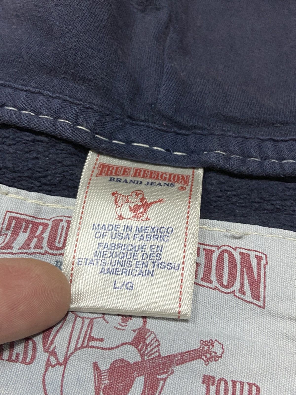 True Religion × Vintage True Religion vintage white stitched hoodie horseshoe Size US L / EU 52-54 / 3 - 6 Thumbnail