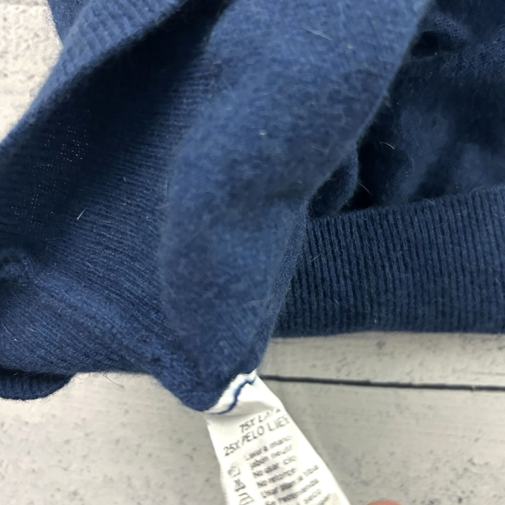 Yves Saint Laurent VINTAGE Yves Saint Laurent V Neck Wool & Rabbit Hair Sweater Men XL Blue Pullover Knit Wool Mens XL Blue Saint Laurent V-Neck Sweater Size US XL / EU 56 / 4 - 7 Thumbnail