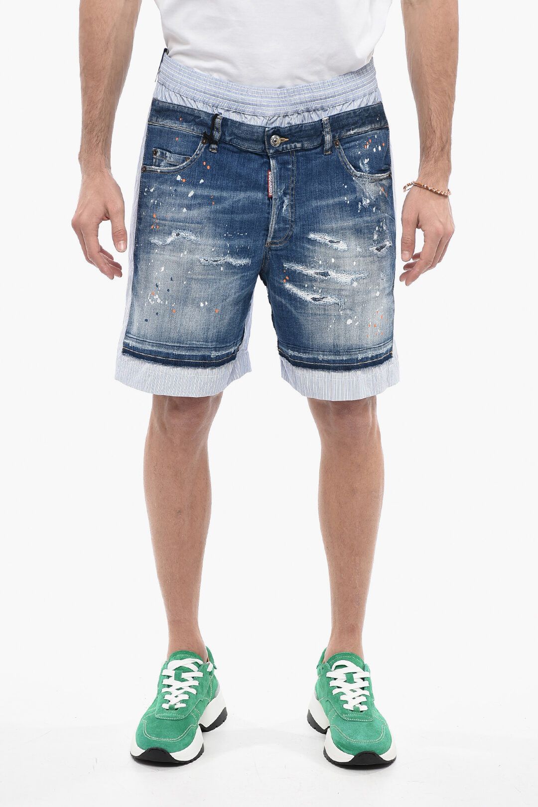 image of Dsquared2 Og1Mm0424 Double Layered Short In Light Blue, Men's (Size 38)