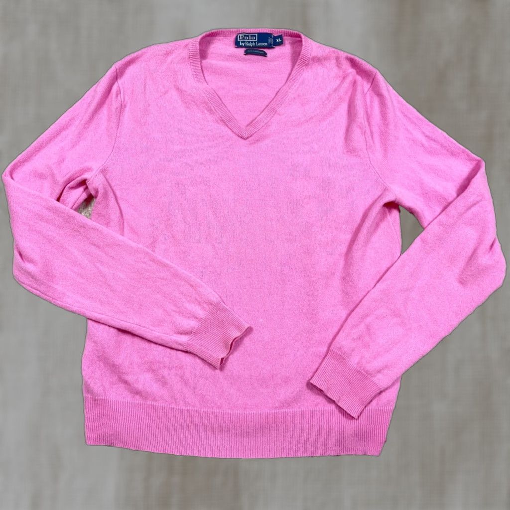 Polo Ralph Lauren Polo Ralph Lauren Sweater Women XL 100% Cashmere V Neck Pullover Thin Size XL / US 12-14 / IT 48-50 - 1 Thumbnail