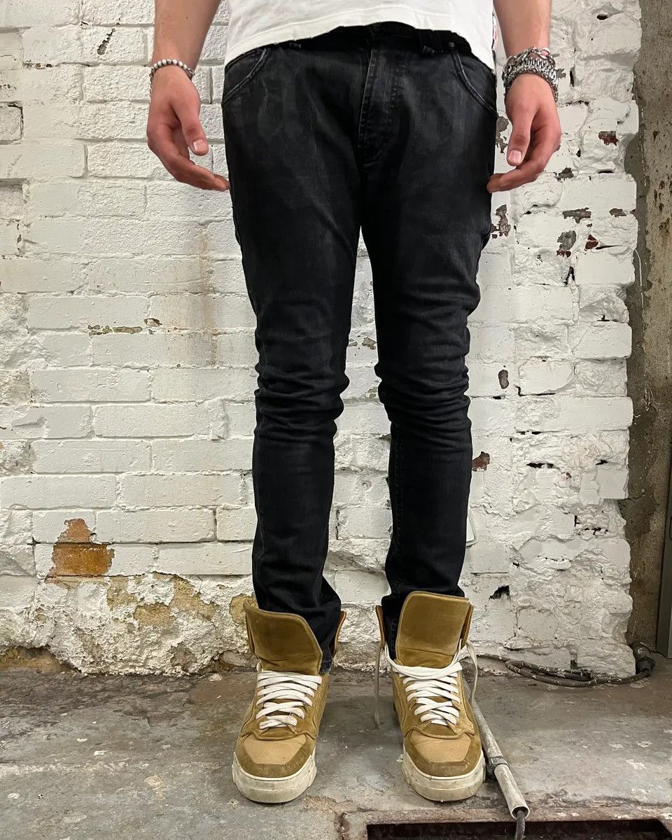 John Galliano SS2014 John Galliano Black Magazine Denim Washed Jeans Size US 31 - 2 Thumbnail