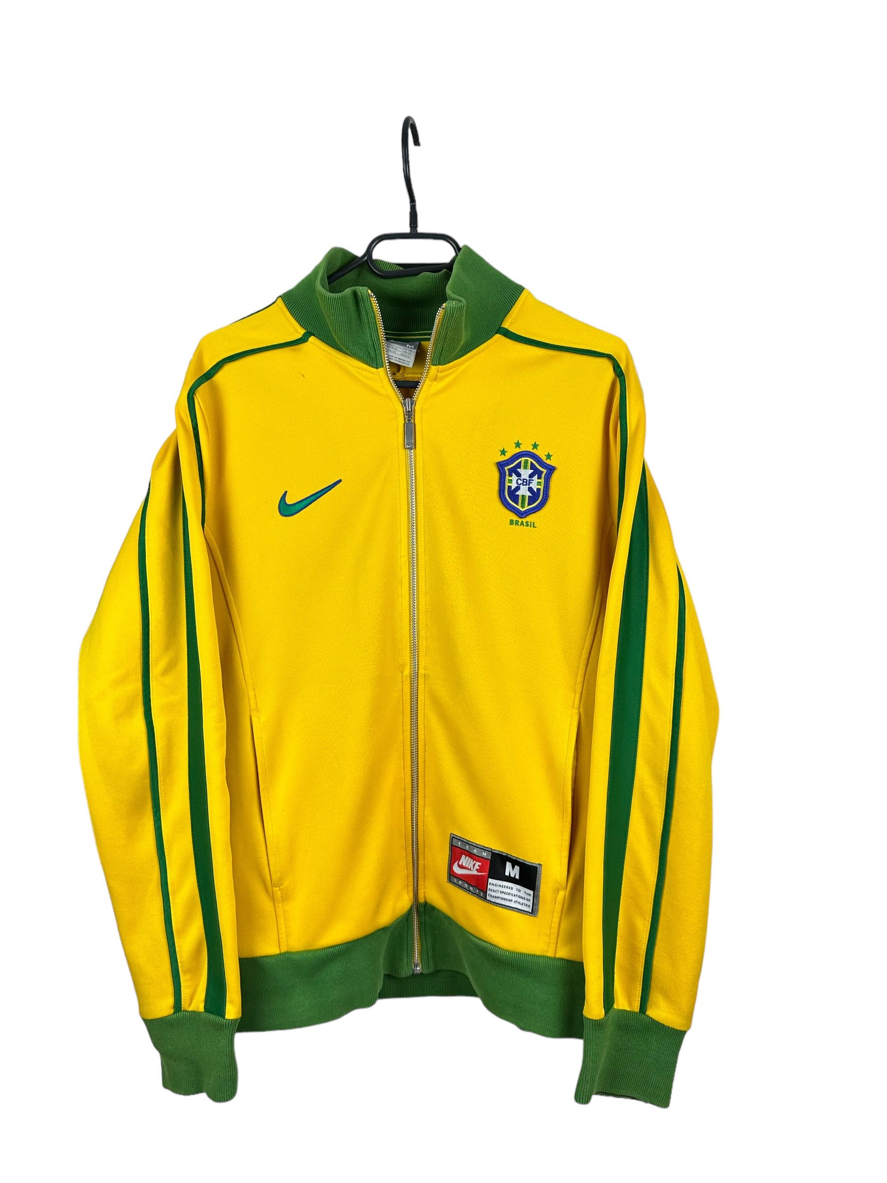 Nike × Vintage Vintage Nike Brazil Jacket Track Top Soccer Rare Size US M / EU 48-50 / 2 - 1 Thumbnail