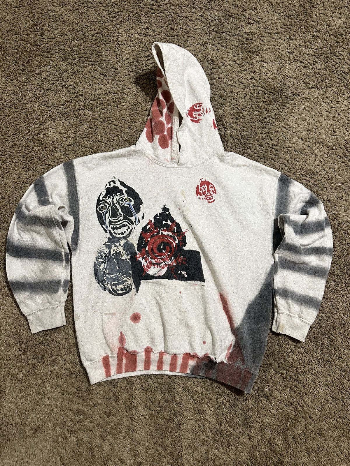 Gildan Vintage Crazy clown hoodie 00s size large Size US L / EU 52-54 / 3 - 1 Thumbnail