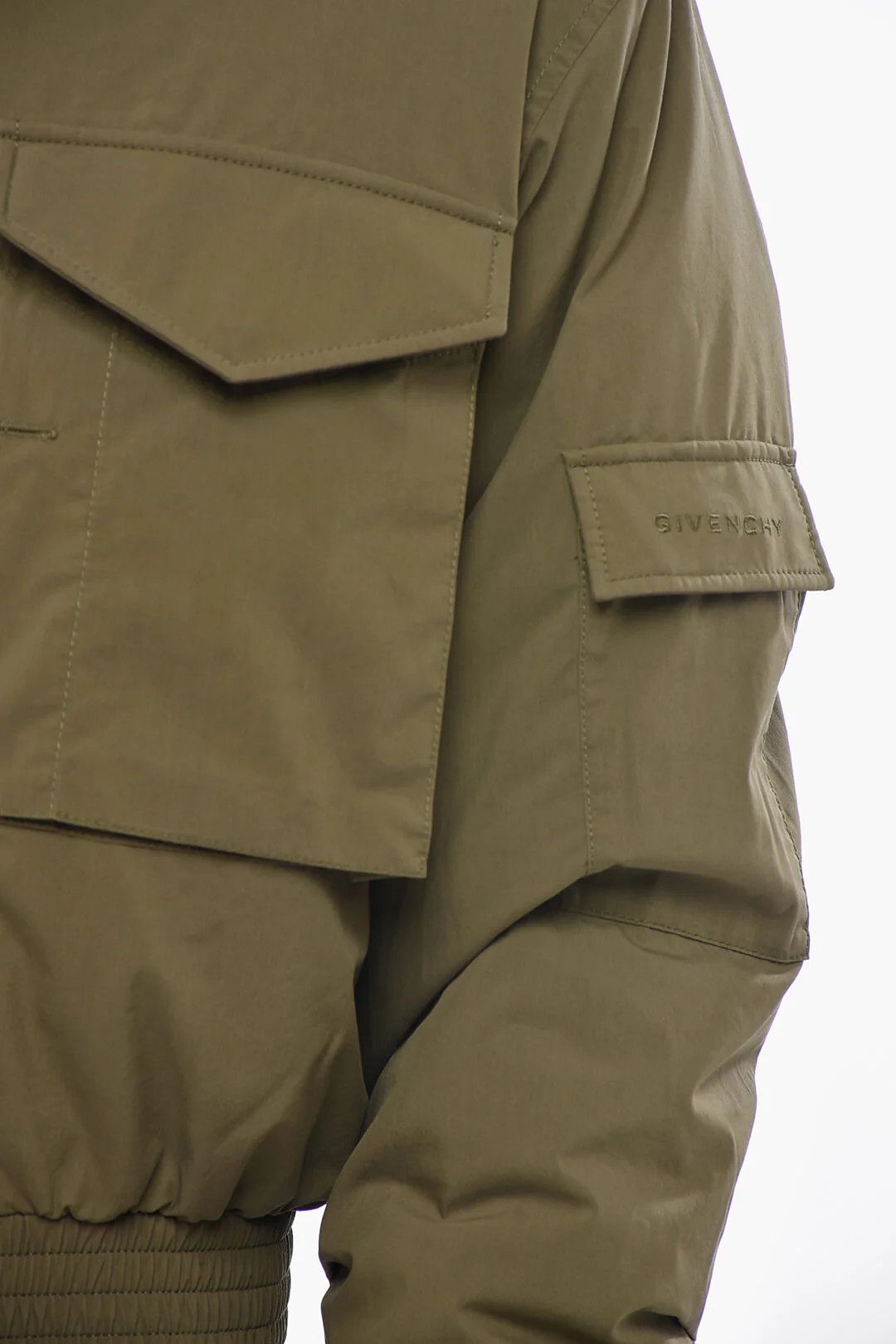 Givenchy og1mm0326 Cotton-Blend Bomber Jacket in Military Green Size US M / EU 48-50 / 2 - 3 Thumbnail
