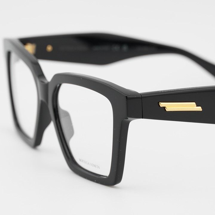 Bottega Veneta Bottega Veneta BV1458O 001 Eyeglasses Black 52mm Square Fram Size ONE SIZE - 2 Thumbnail