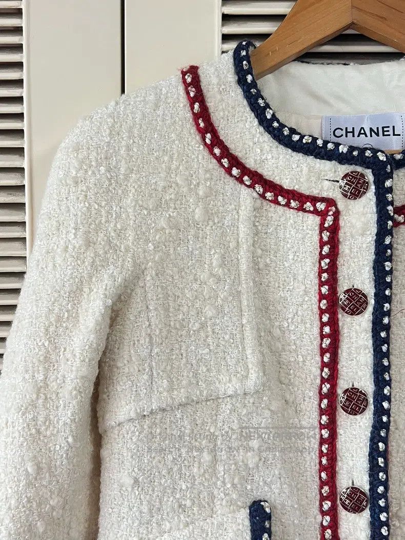 Chanel Chanel Preview series red and blue rolled-edge jacket Size XS / US 0-2 / IT 36-38 - 4 Thumbnail