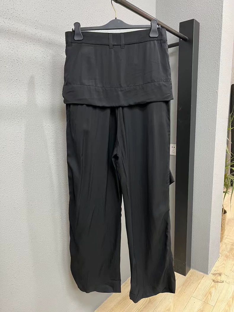 Balenciaga Balenciaga Balenciaga Black TwoPiece Pleated Trousers -250 Size US 30 / EU 46 - 2 Thumbnail