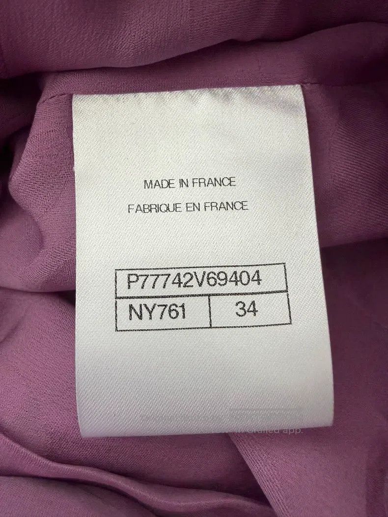 Chanel Chanel Purple checkered woollen stand-up collar jacket Size XXS / US 00 / IT 34 - 6 Thumbnail