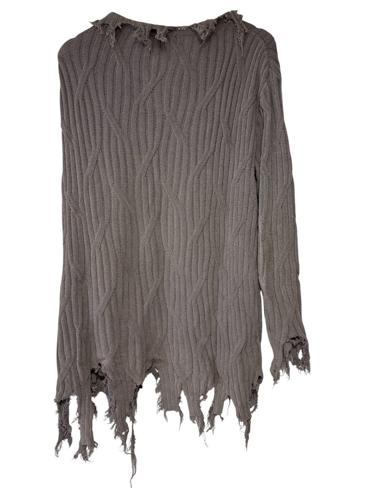 Kiko Kostadinov Kiko Kostadinov Cedid Distressed Cable Knit Size US S / EU 44-46 / 1 - 2 Thumbnail