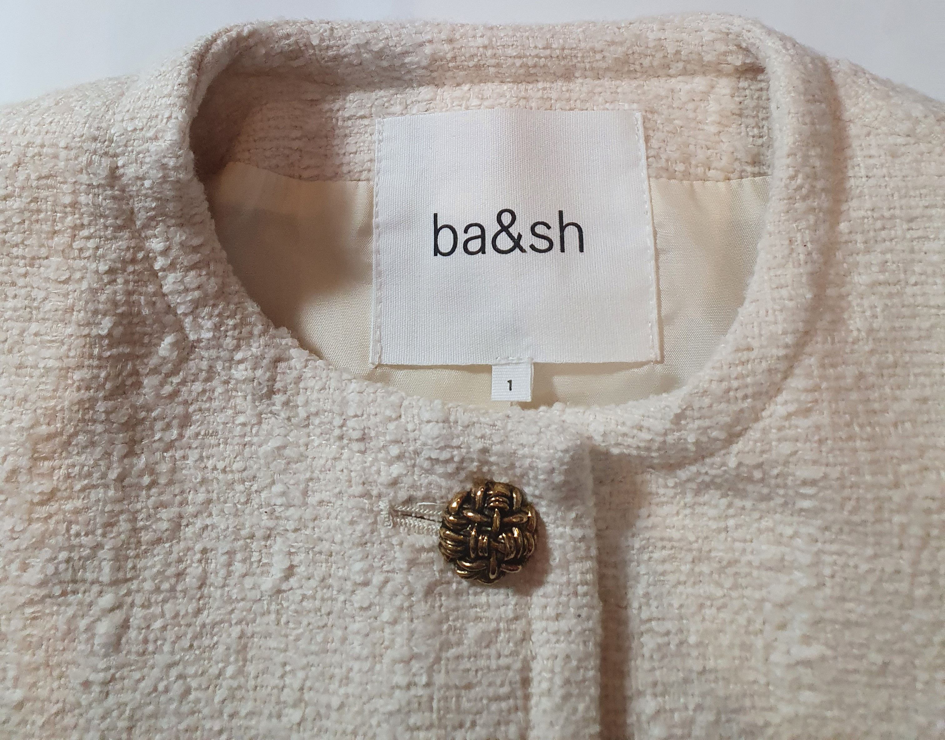 ba&sh Tweed Ecru Jacket Size S / US 4 / IT 40 - 7 Thumbnail