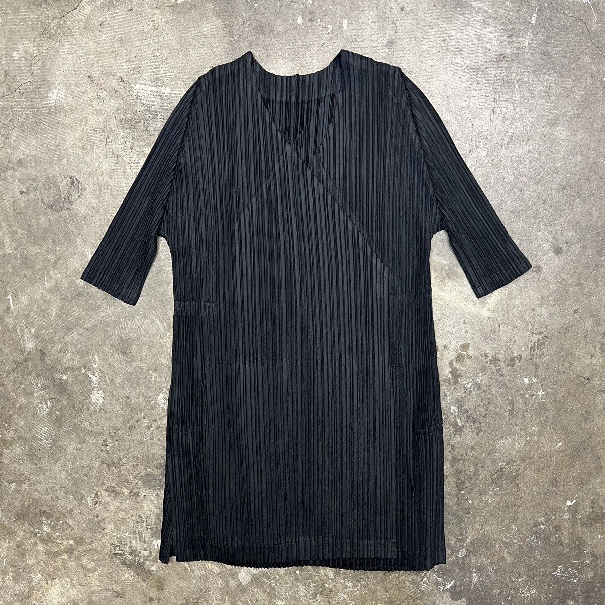 image of Vintage Issey Miyake Open Shirt Cardigan Pleats Pleas in Black, Men's (Size Small)