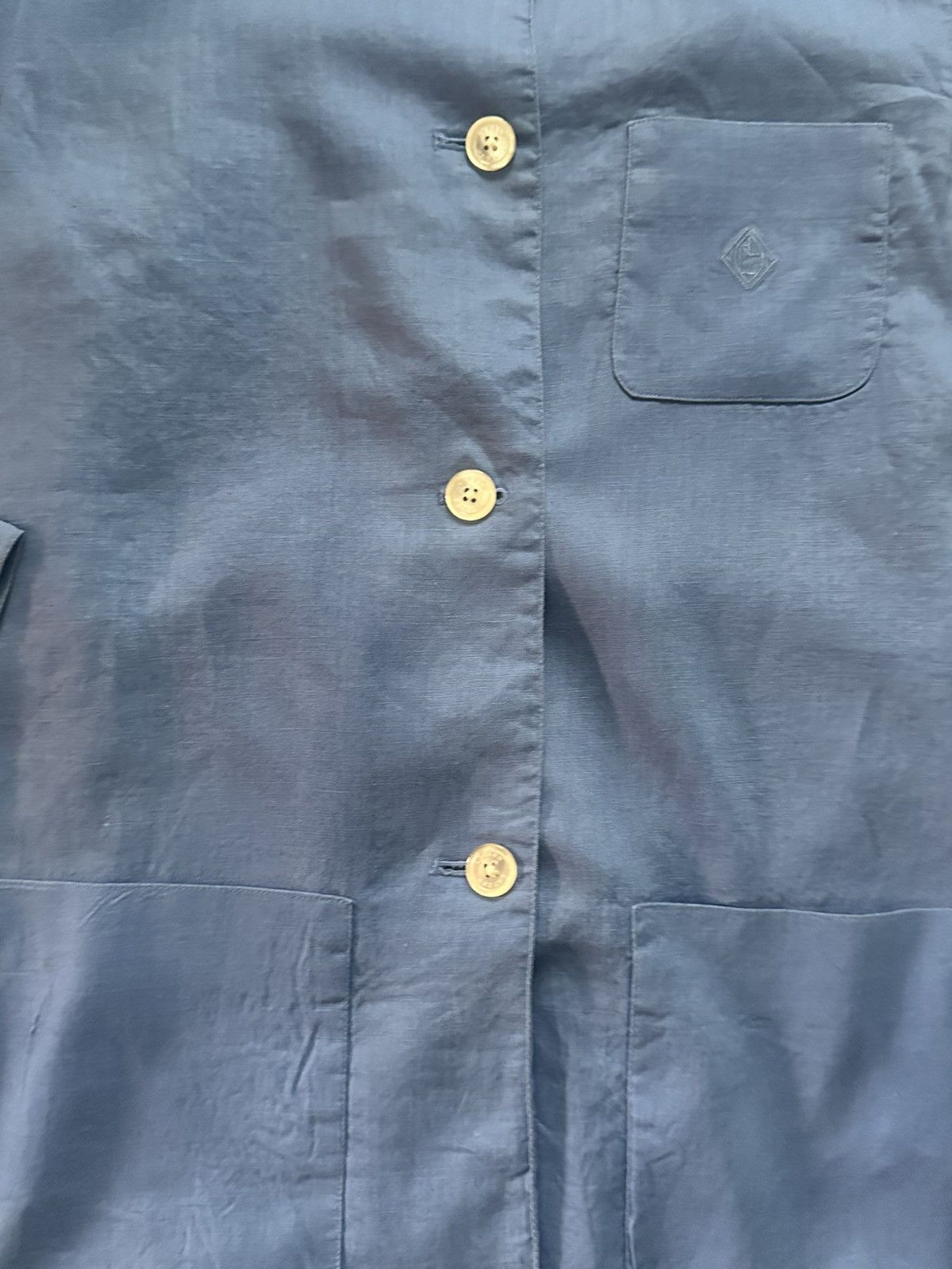 Ralph Lauren Vintage Ralph Lauren Blue 100% Linen Button-Up Shirt Size M Size M / US 6-8 / IT 42-44 - 2 Thumbnail