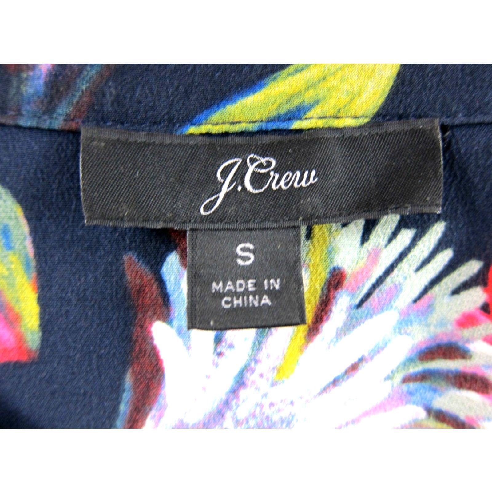 J.Crew J.Crew Blue Pink Green Floral Sheer Long Sleeve Pleated Peasant Blouse Small Size S / US 4 / IT 40 - 3 Thumbnail