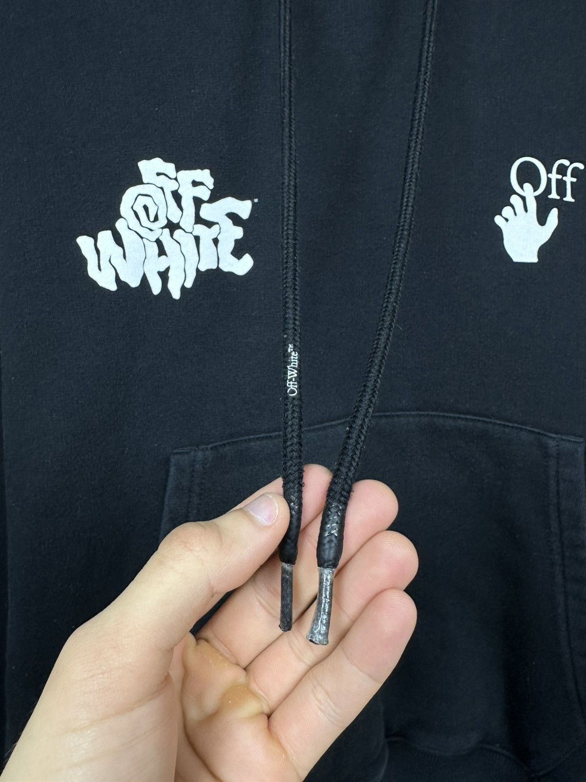 Off-White Off-White Red Tongue Out Over Hoodie Sweatshirt In Black XS Size US XS / EU 42 / 0 - 8 Thumbnail