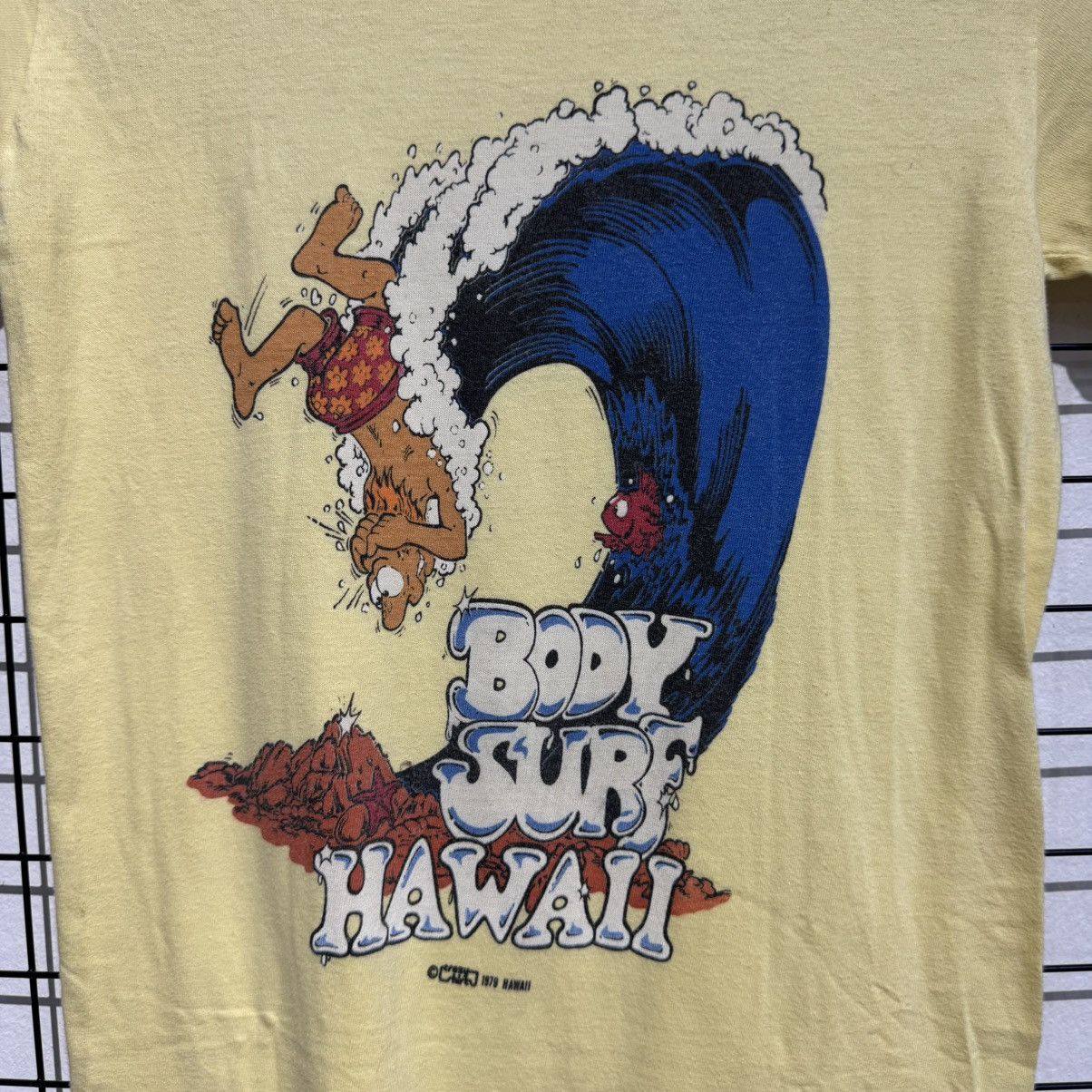 Other VINTAGE 70s T-Shirt HAWAII - Crazy Shirt - Body Surf Hawaii Size US XS / EU 42 / 0 - 3 Thumbnail