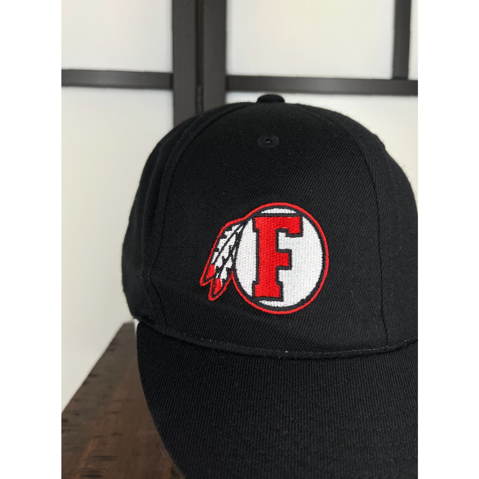 Vintage VINTAGE The Game Fallbrook High School Hat Cap Baseball Cap Fitted 7 1/4 Adult Black Wool Blend Logo School Mens Size ONE SIZE - 2 Thumbnail