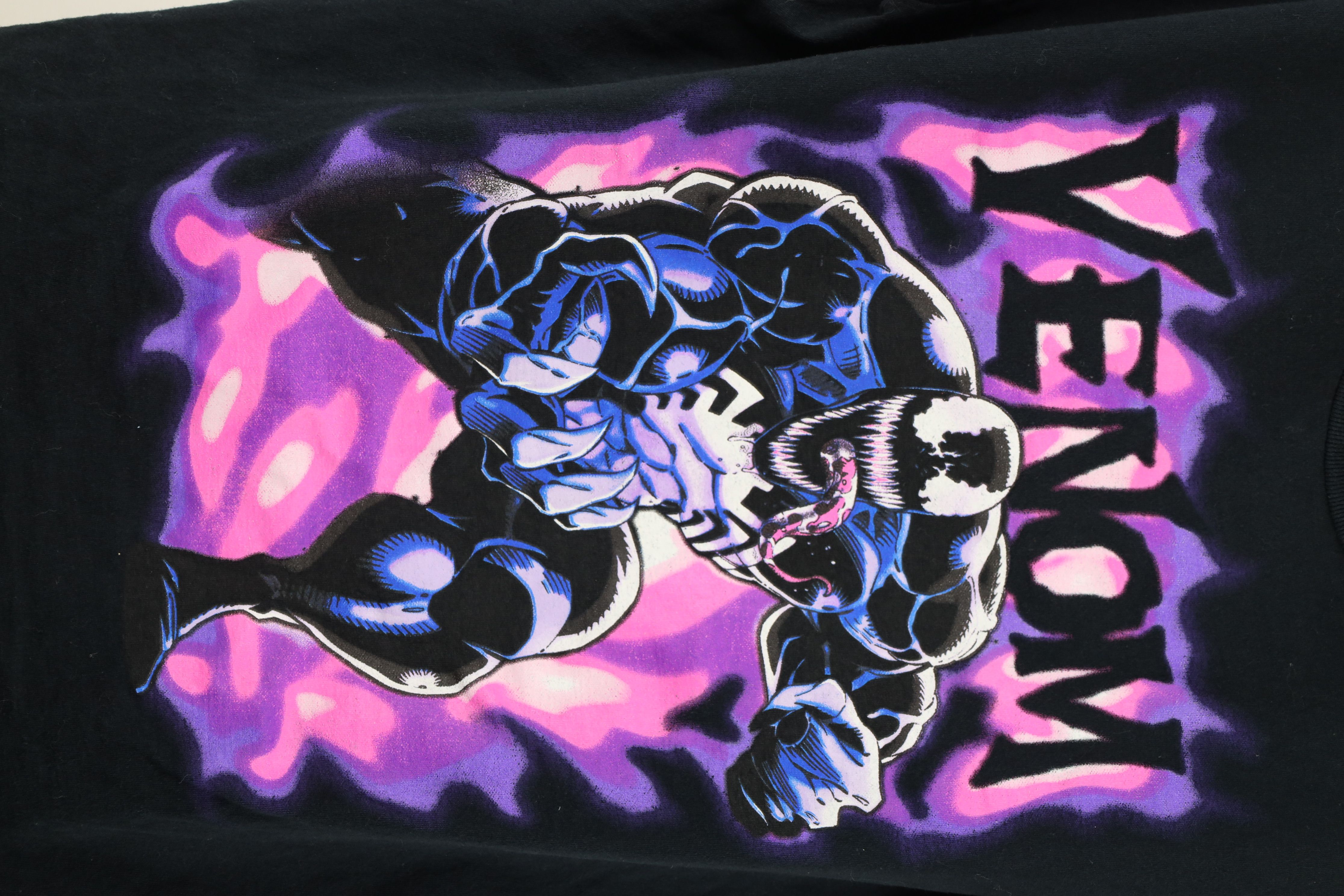 Vintage Marvel Comics Spell Out Venom Spiderman T-Shirt Black Size US M / EU 48-50 / 2 - 4 Thumbnail