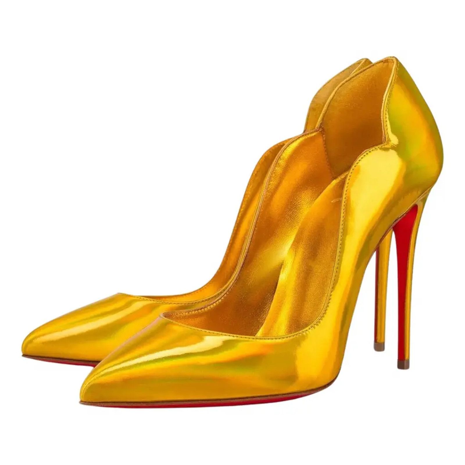 Christian Louboutin Hot Chick 100 Yellow Patent Psychic Pointed Heel Pump 38.5 Size US 8.5 / IT 38.5 - 1 Thumbnail