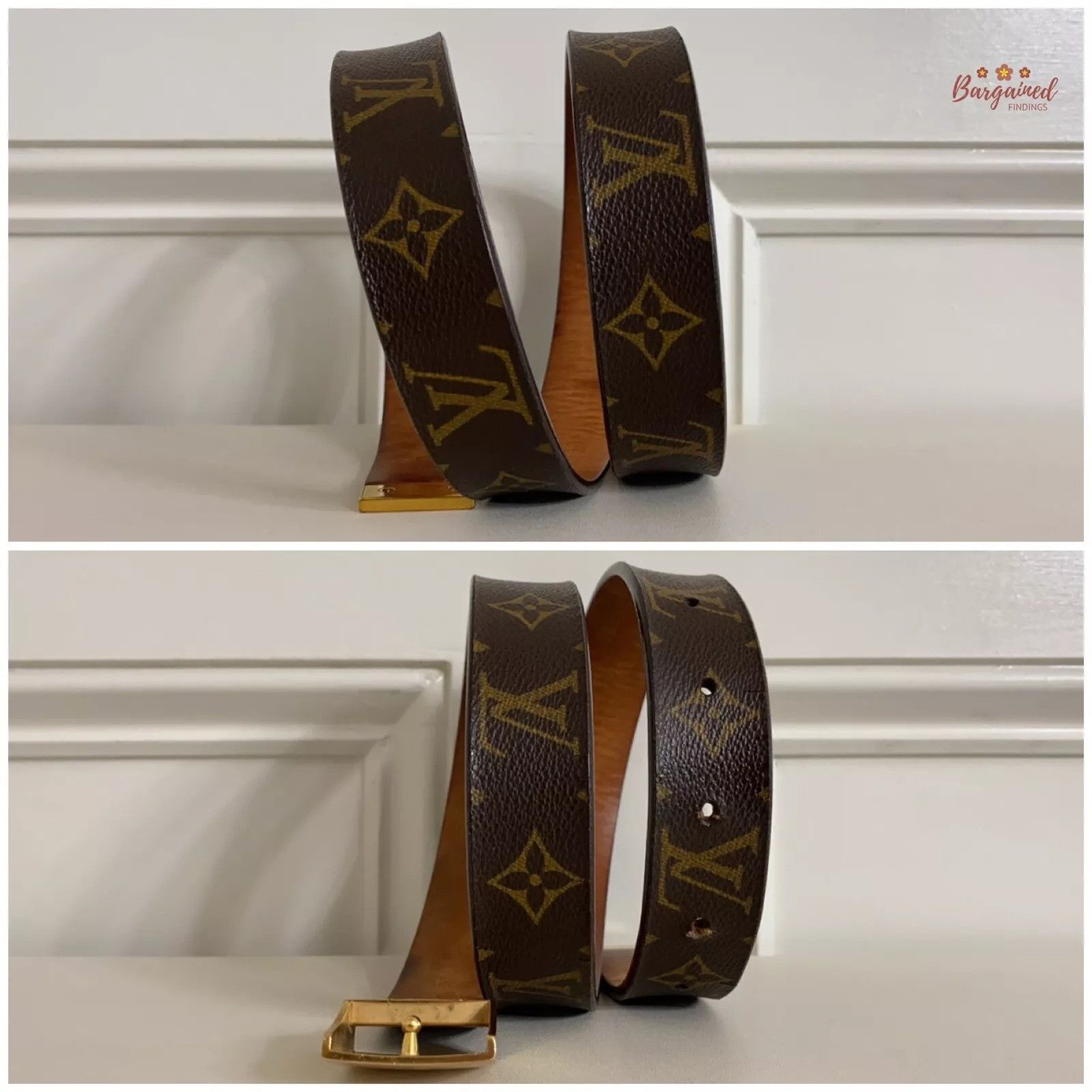 Louis Vuitton Louis Vuitton Brown Coated Canvas Ceinture Carre Buckle Belt Size 30 - 4 Thumbnail