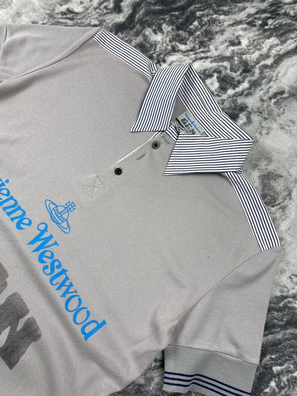 Vivienne Westwood Vivienne Westwood Polo Shirt Big Logo Men Size L Gray Size US L / EU 52-54 / 3 - 3 Thumbnail