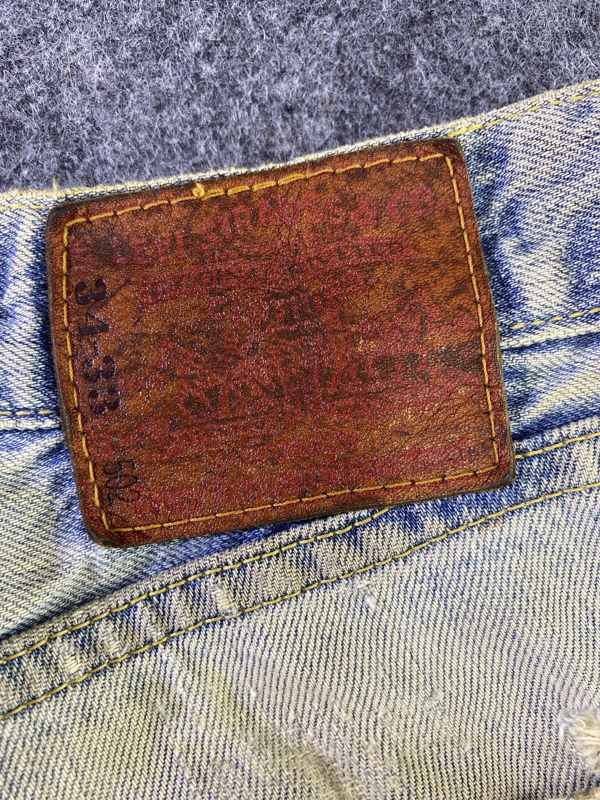 Jean × Levi's × Vintage Vintage Levis 502 Distresses Blue Wash Jeans - J938 Size US 34 / EU 50 - 12 Thumbnail