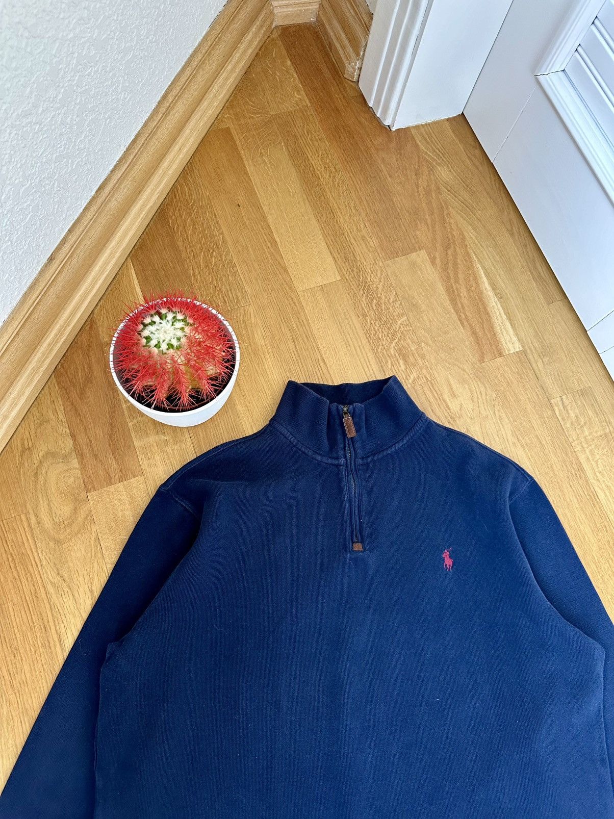 Polo Ralph Lauren Vintage Polo Ralph Lauren Blue Half-Zip Sweatshirt Size US L / EU 52-54 / 3 - 4 Thumbnail