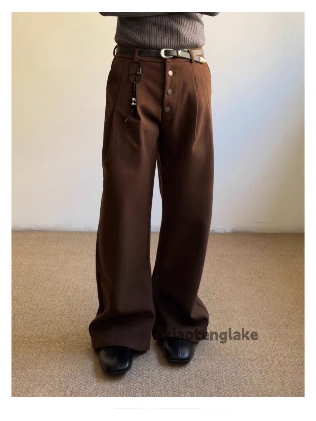 Vintage ltx vintage loose baggy wide Leg flared yuppie pants Size US 33 - 2 Thumbnail