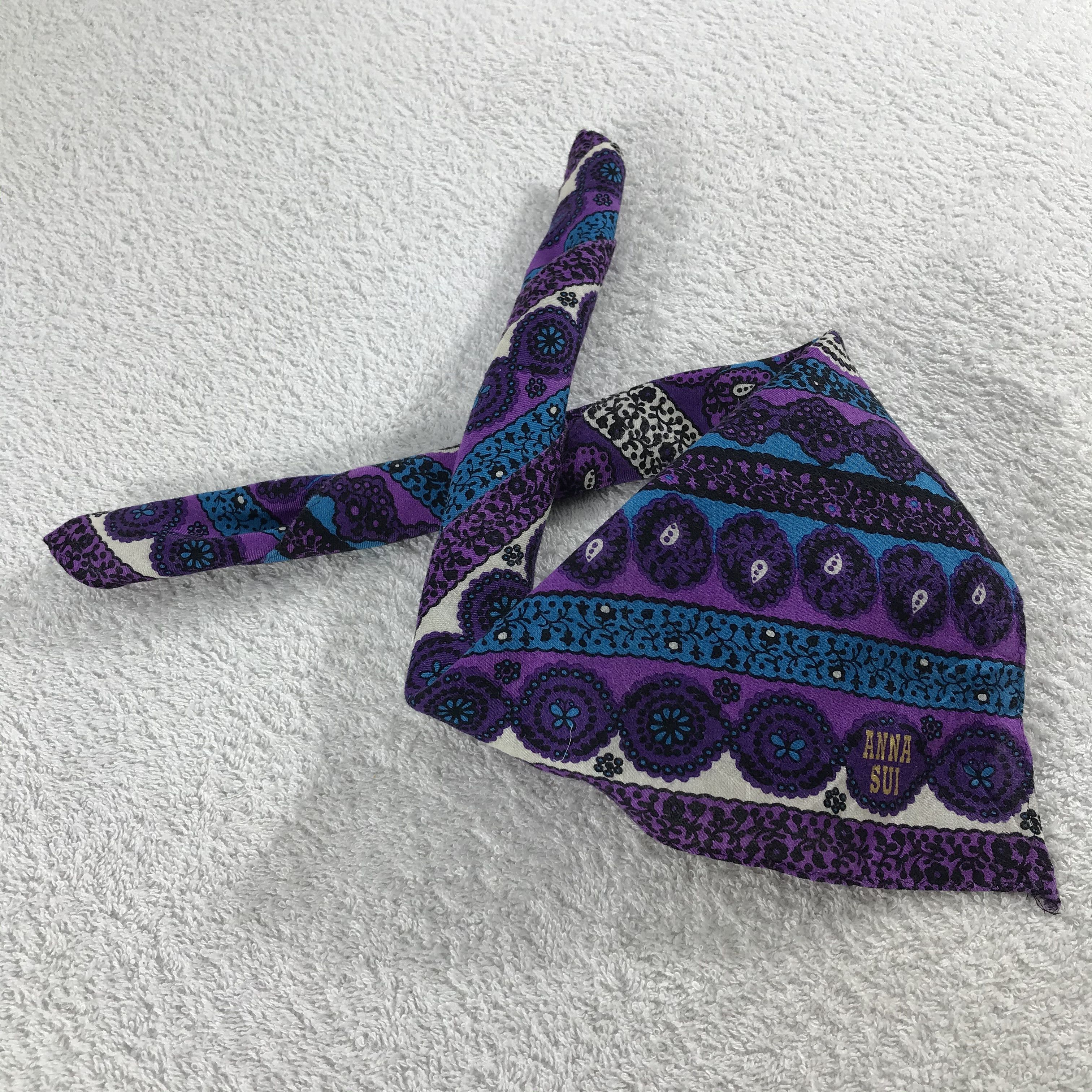 Anna Sui × Vintage Anna Sui Bandana / Handkerchief / Neckerchief - S049 Size ONE SIZE - 4 Thumbnail