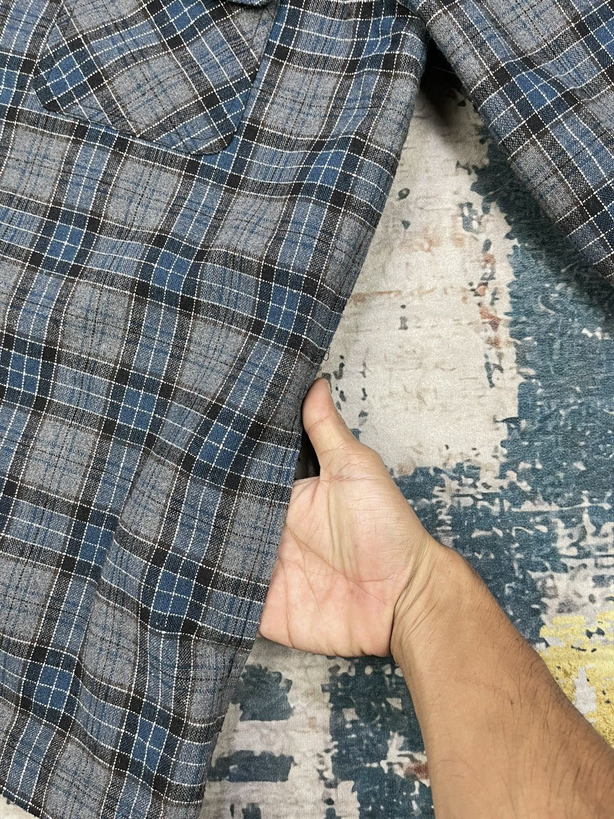 Japanese Brand Crew Checked Plaid Flannel Padded Shacket Size US L / EU 52-54 / 3 - 6 Thumbnail
