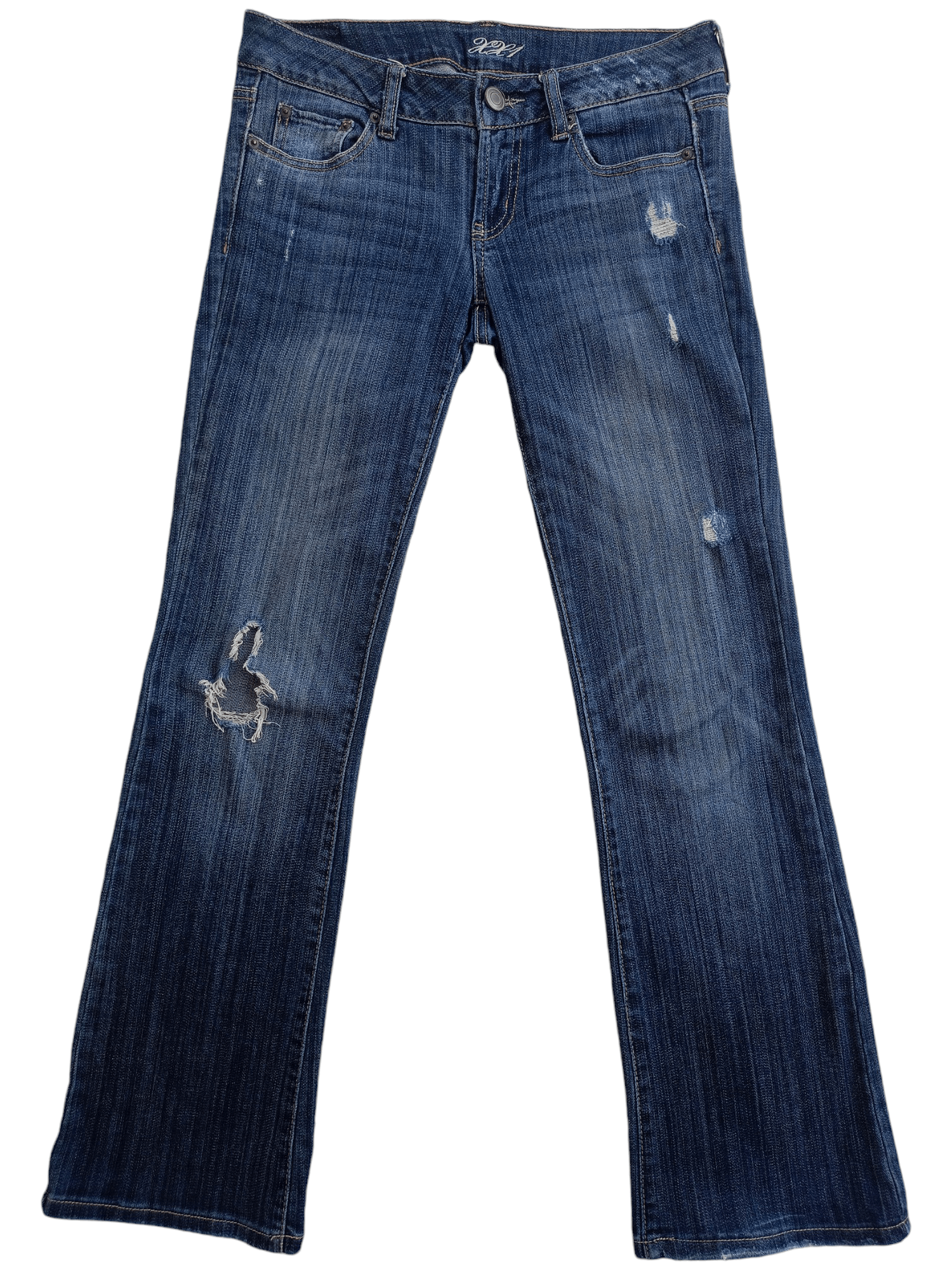 Forever 21 × Vintage XXL FOREVER 21 Boot Cut Distressed Vintage Streetwear Jeans Size 27" / US 4 / IT 40 - 1 Thumbnail