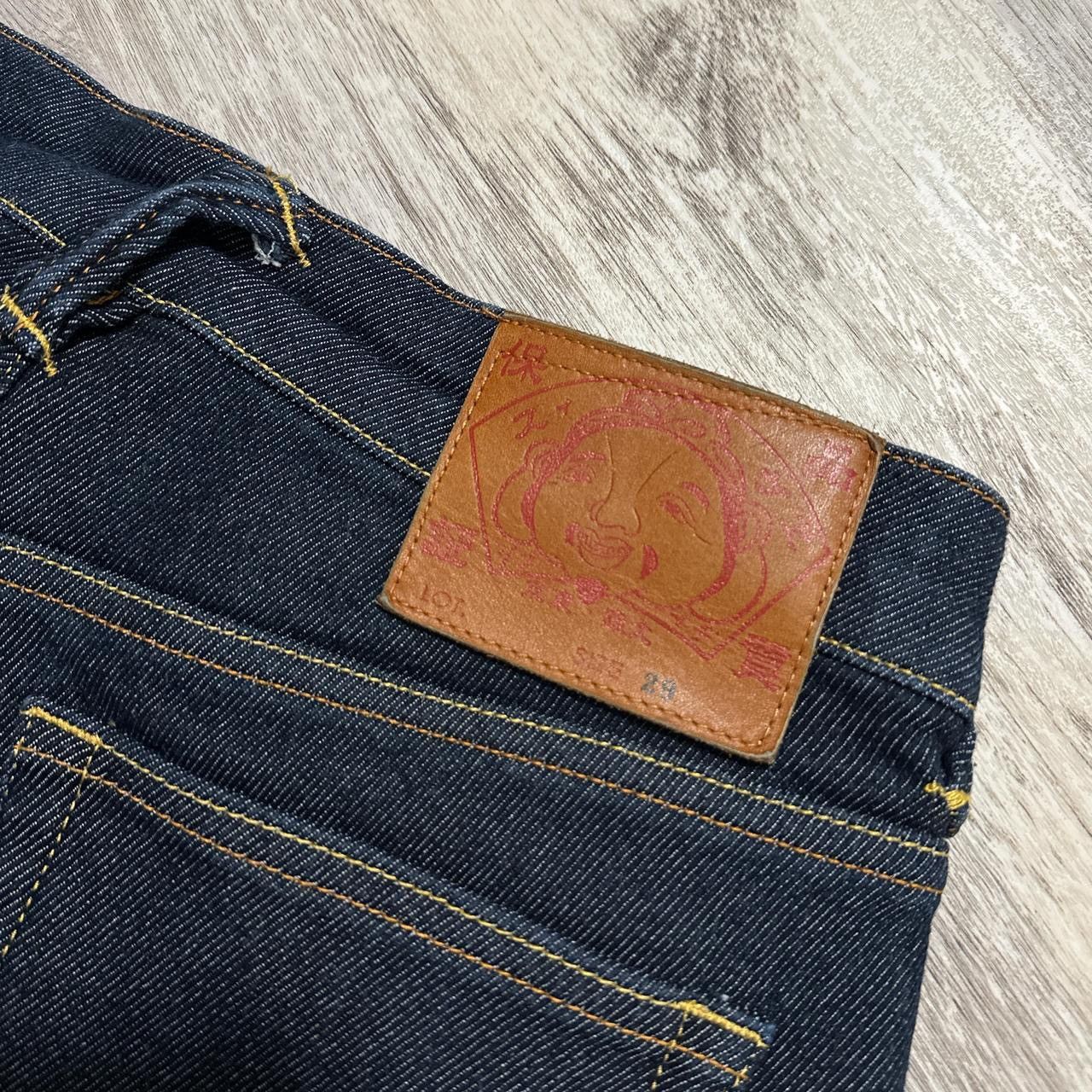 Evisu Evisu Hand-Painted Raw Selvedge Denim Jeans — Purple Seagull Size US 29 - 3 Thumbnail
