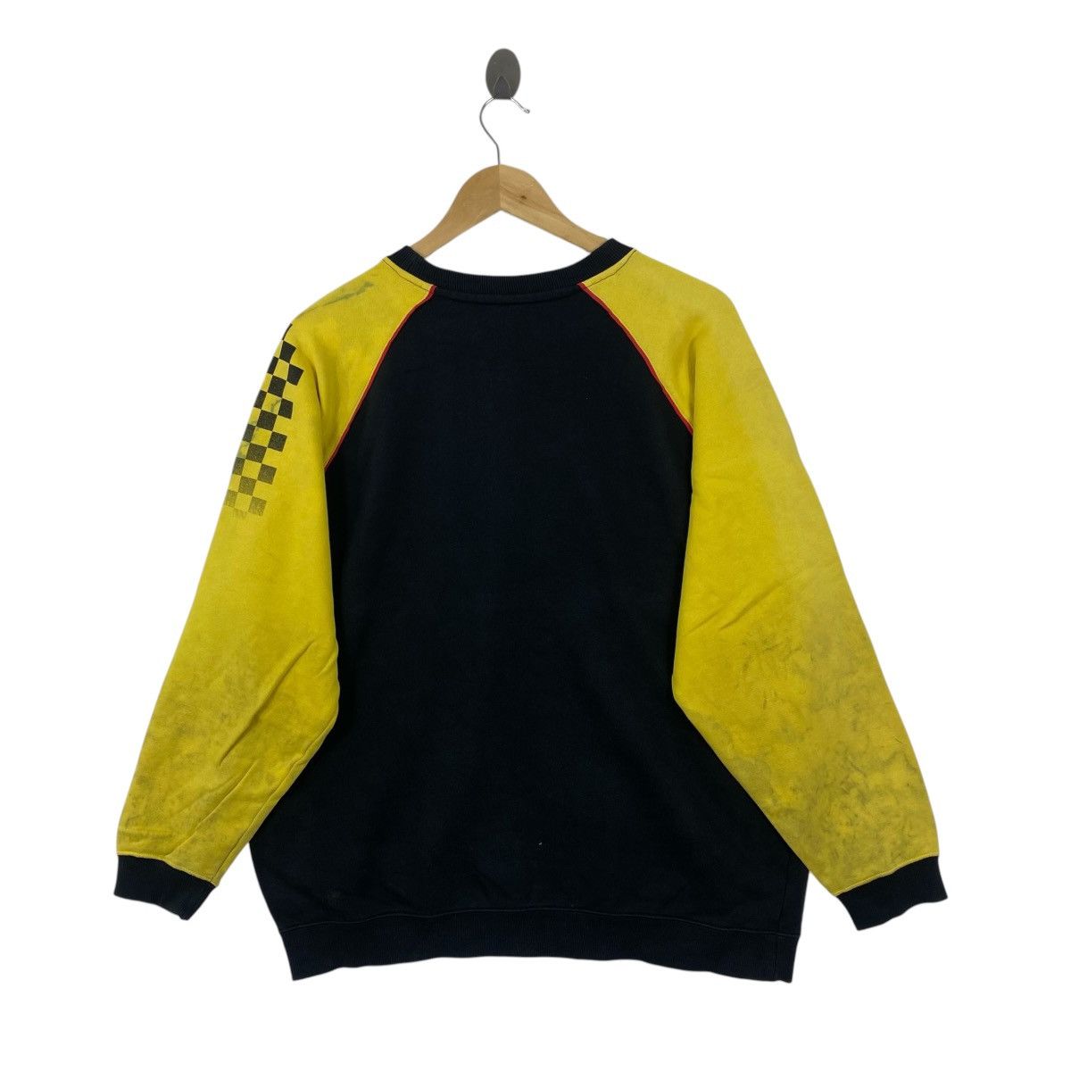 Fox Racing Dunlop Vintage Sweatshirt Checker Raglan Yellow Black XL/L Size US L / EU 52-54 / 3 - 2 Thumbnail