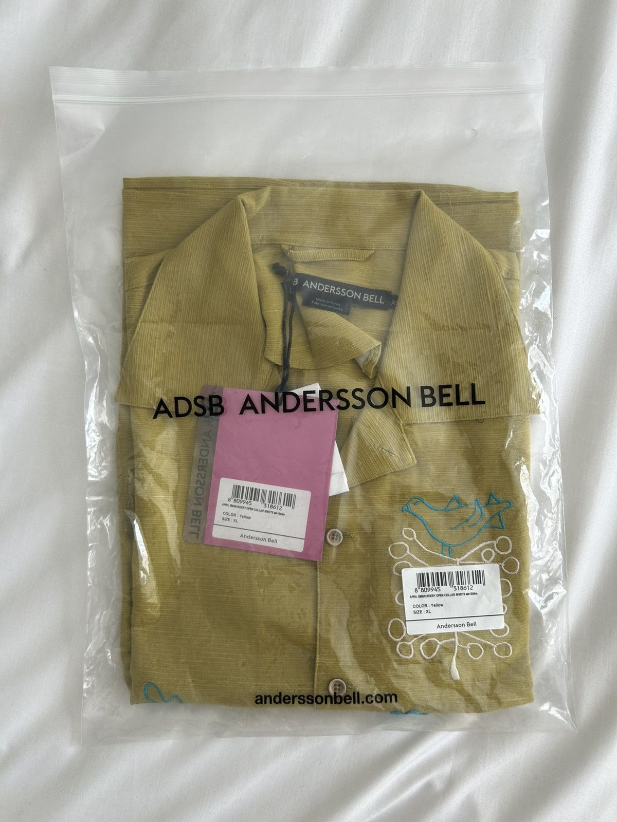 Andersson Bell Anderson Bell Yellow April Shirt Embroidered Open Colar Size US XL / EU 56 / 4 - 10 Thumbnail