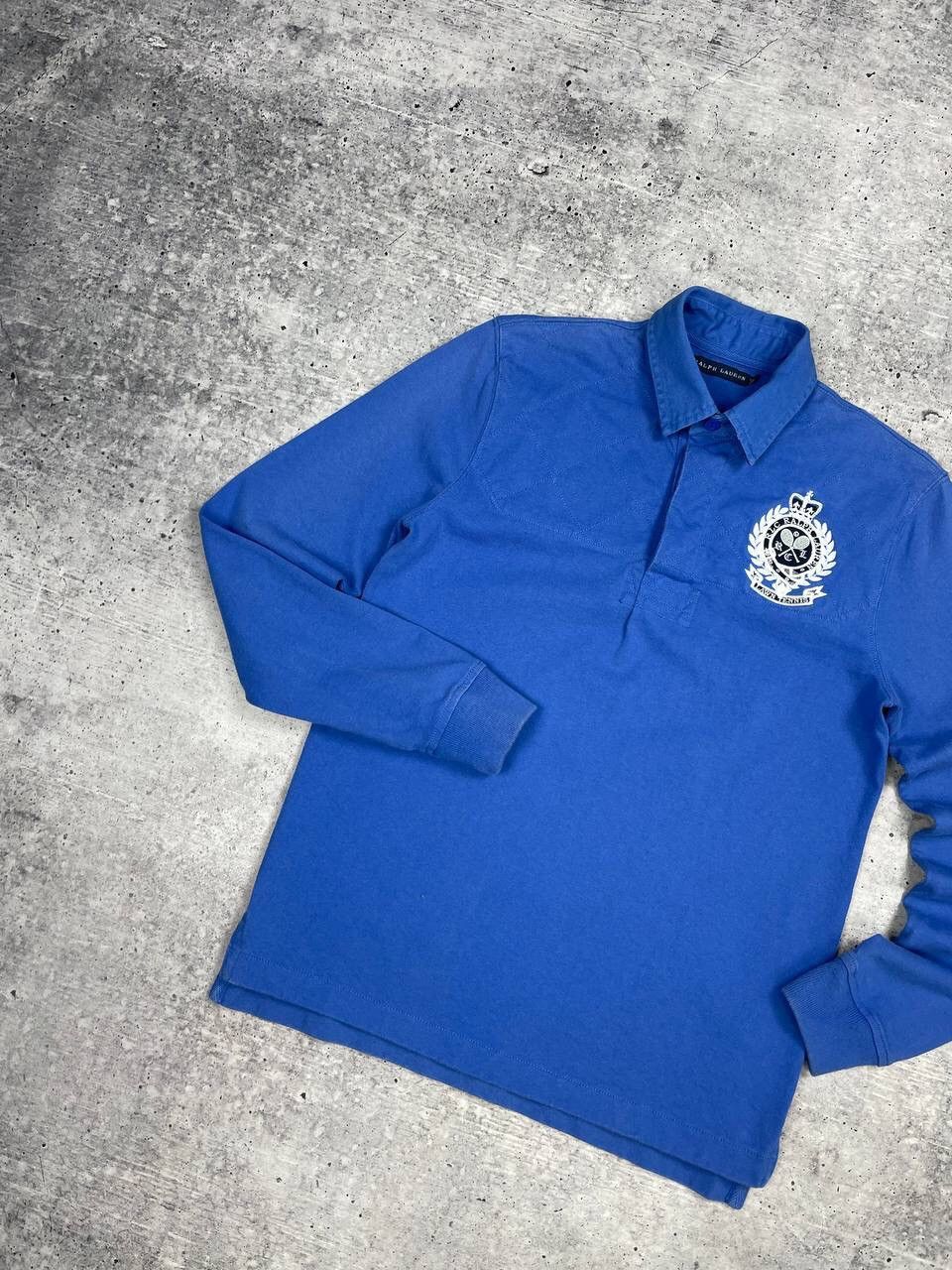 Polo Ralph Lauren × Vintage Vintage Ralph Lauren Blue Big Logo Y2K Longsleeve Sweatshirt Size US S / EU 44-46 / 1 - 2 Thumbnail