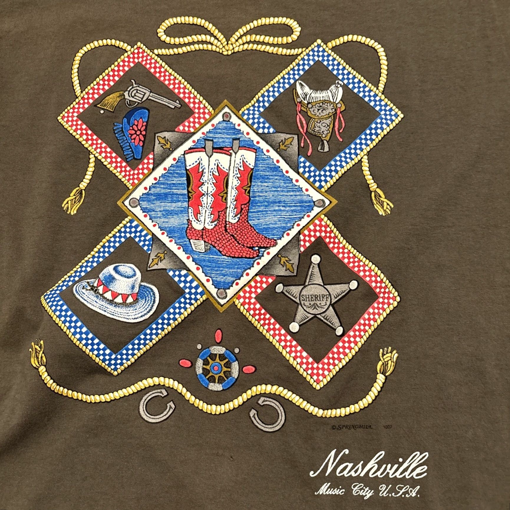 Vintage VINTAGE Single Nashville Tennessee Music City T-Shirt Adult Large Gray Music Mens Size US L / EU 52-54 / 3 - 2 Thumbnail